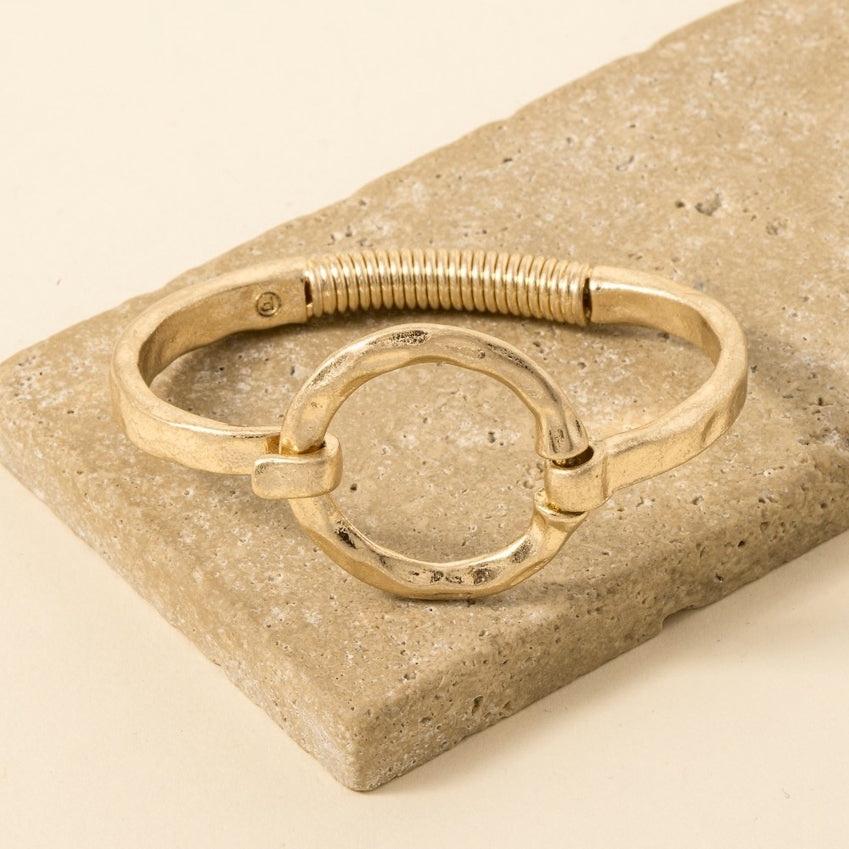 Anarchy Street Hammered Circle Bangle Bracelet