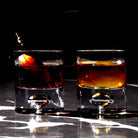 Lemonsoda Crystal Bubble Heavy Base Whiskey Glass Tumbler - 9 oz (Set of 4) by Lemonsoda