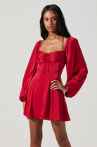 ASTR Vivian Dress Deep Red