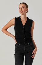 ASTR Eira Sweater Vest Black