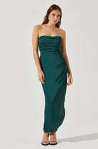 ASTR Hallie Dress Forest Green