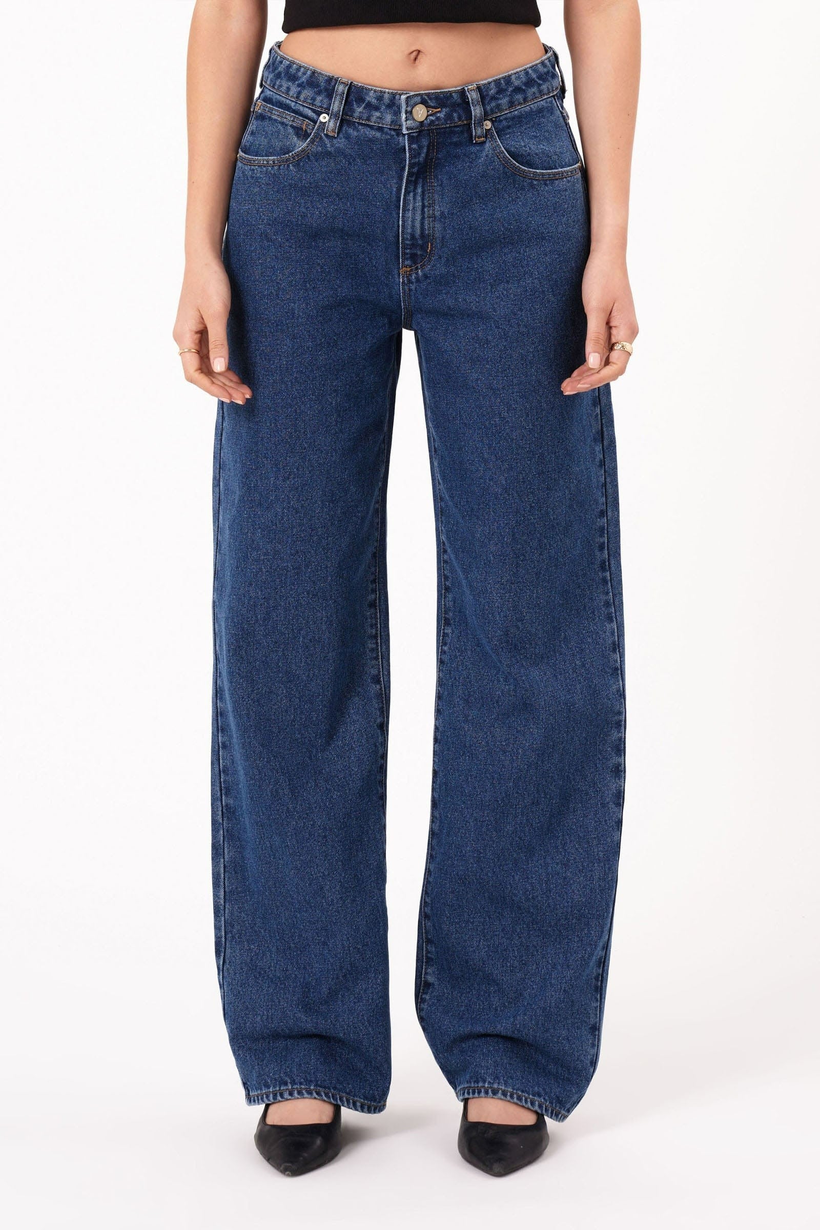 Abrand Jeans Baggy Bella in Mid Blue