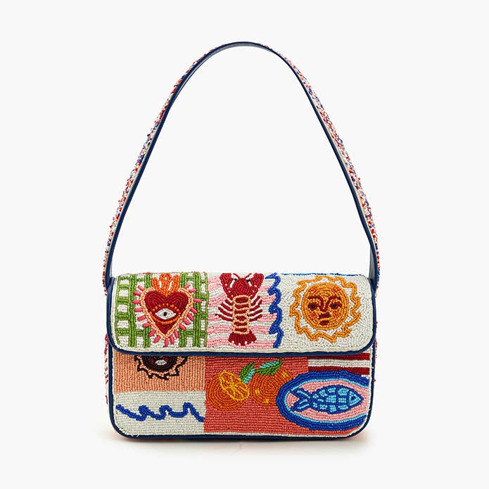 America & Beyond Sun & Sea Beaded Shoulder Bag
