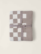Barefoot Dreams CozyChic Cotton Checkered Throw Fauna Cream