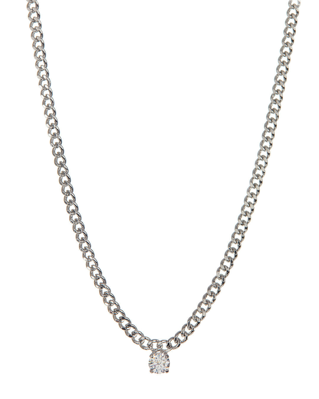 Luv Aj Bardot Stud Charm Necklace Silver
