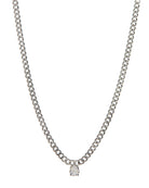 Luv Aj Bardot Stud Charm Necklace Silver
