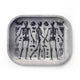 Curious Prints Small Metal Catchall Vintage Tray Skeleton