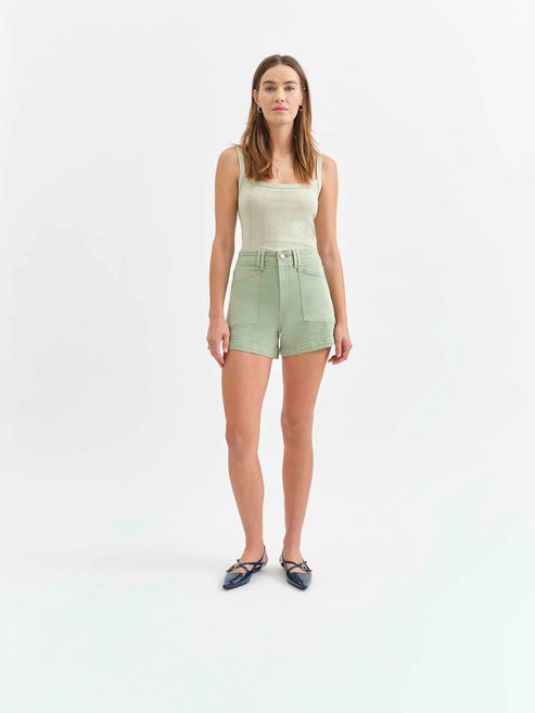 Daze Denim Valley Girl Short in Pistachio