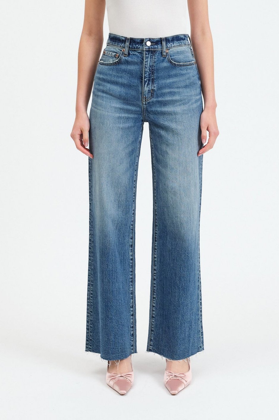 Daze Denim Far Out High Rise Wide Leg in Stunner