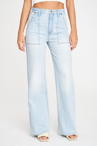 Daze Denim Far Out Utility High Rise Wide Leg in First Sight Vintage