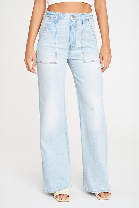 Daze Denim Far Out Utility High Rise Wide Leg in First Sight Vintage
