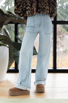 Daze Denim Far Out Utility High Rise Wide Leg in First Sight Vintage