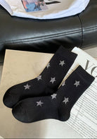 Dipped Shop Star Simple Ribbed Daily Socks Black