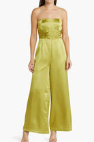 Du Paradis Chartreuse Strapless Jumpsuit