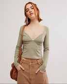 Free People Duo Corset Long Sleeve - Black