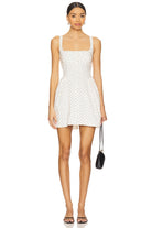Free People Printed Astrid Mini Dress Ivory Combo