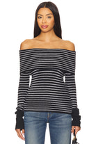 Free People Evergreen Sweater - Black & White Combo