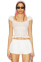 Free People Sweet on You Crop - White