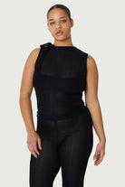 Find Me Now Ribbed Mesh Tie Tank