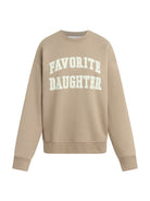 Favorite Daughter Collegiate Sweatshirt Soft Taupe Gardenia