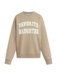Favorite Daughter Collegiate Sweatshirt Soft Taupe Gardenia