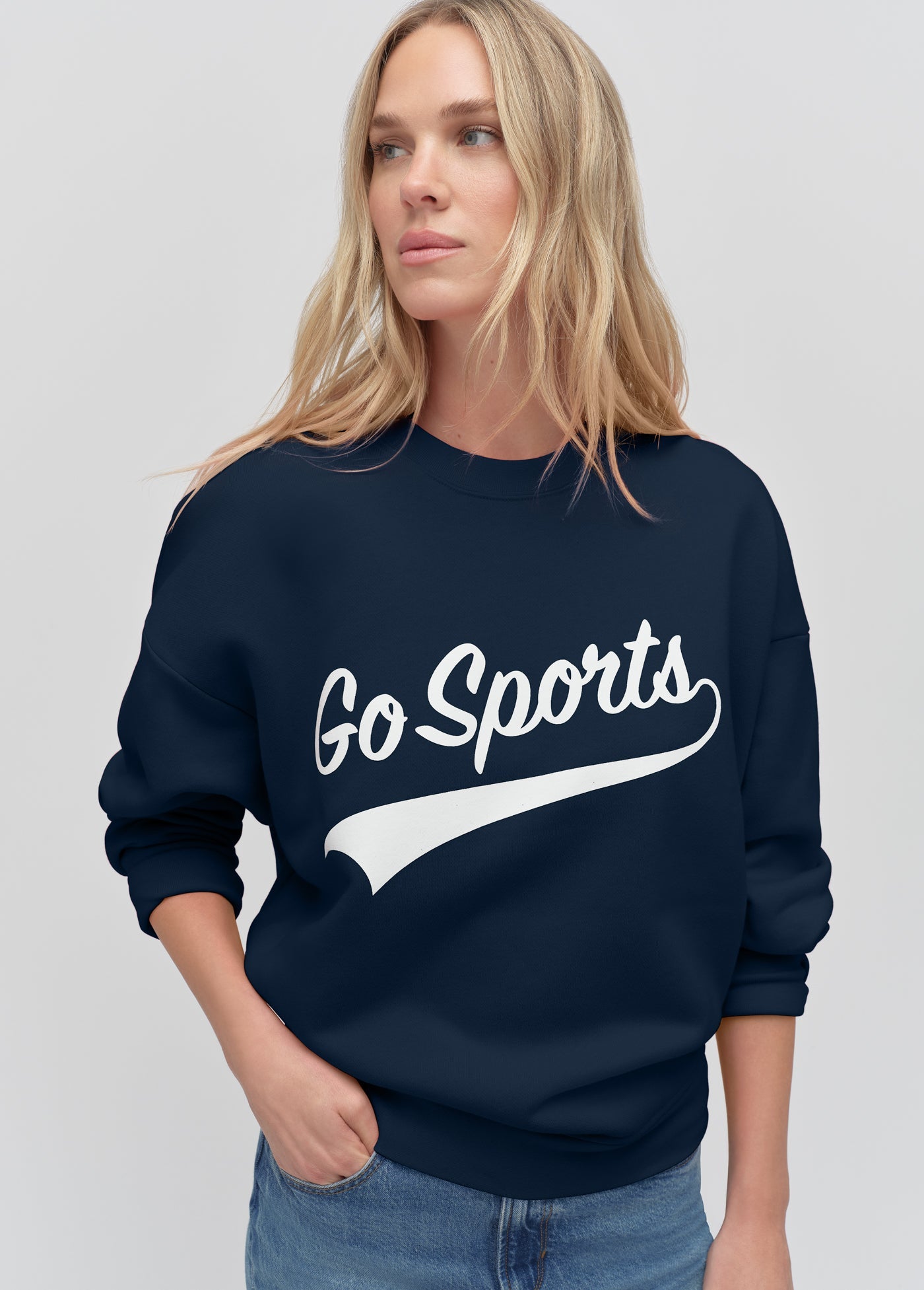 Favorite Daughter Go Sports Sweatshirt Navy
