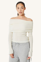 Find Me Now Grace Off-The-Shoulder Knit Sweater