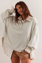 Free People Camden Henley Grey Opal