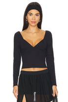 Free People Duo Corset Long Sleeve Black