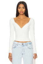 Free People Duo Corset Long Sleeve Ivory