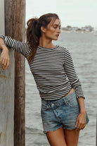 Free People Easy Does It Striped Tee