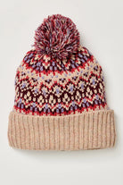 Free People First Frost Fairisle Pom Beanie Ivory