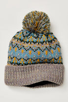Free People First Frost Fairisle Pom Beanie Sage