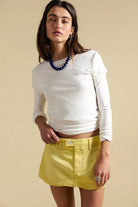 Free People Galivanting Skort in Lemon Ice