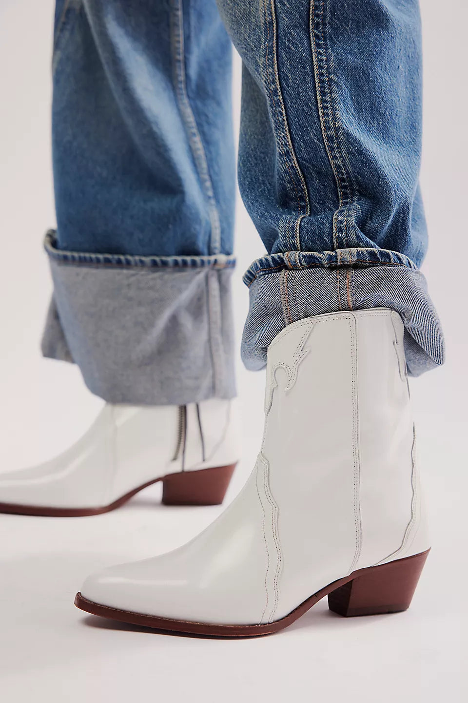 Free People New Frontier Western Boot  White