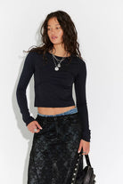 Free People Protagonist LS Tee Black