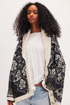 Free People Sasha Cardigan Onyx Blossom Combo