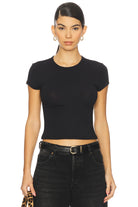 Free People Wait A Minute Baby Tee Anthracite