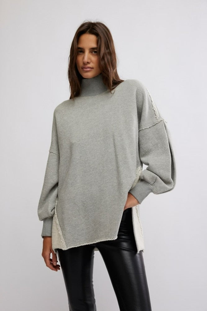 Free People Wonderful Pullover Grey Heather