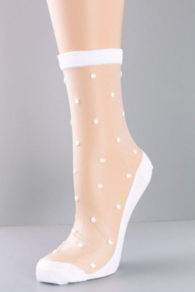 GOLDEN Abbey Sheer Dot Socks