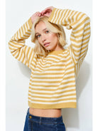 GOLDEN Angel Striped Sweater Mustard