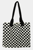 GOLDEN Checkered Pattern Crochet Bag