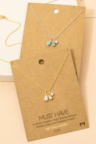 GOLDEN Dainty Opal Crystal Charm Necklace