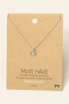 GOLDEN Gold Dipped Opal Stud Ship Wheel Pendant Necklace Silver