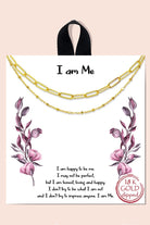 GOLDEN I Am Me - 18K Gold Dipped Necklace