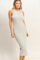 GOLDEN Izara Knit Dress HEather Grey
