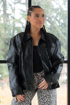 GOLDEN Kadesia Faded Faux Leather Jacket