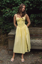 GOLDEN Loretta Stretch Poplin Maxi Dress