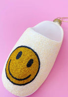 GOLDEN Smiley Face Slipper Christmas Ornament Yellow