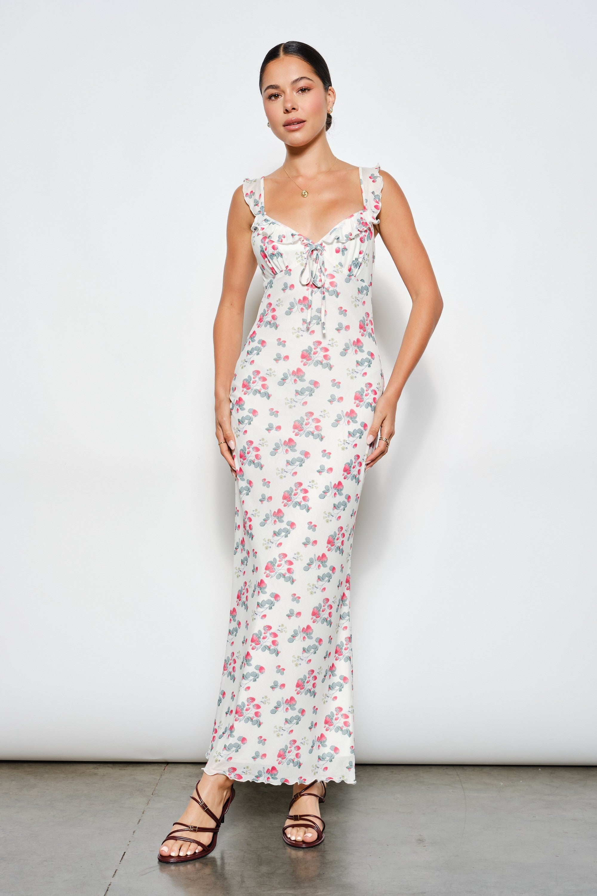GOLDEN Violet Strawberry Maxi Dress
